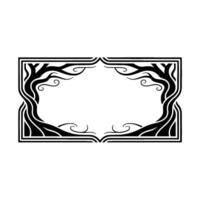 Art Deco Botanical Frame, Elegant Element - Ornament - Art deco vector