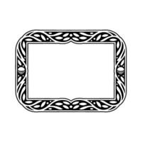 Art Nouveau Frame, Intricate Black White vector