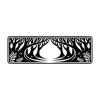 Intricate Forest Gateway, Art Nouveau vector