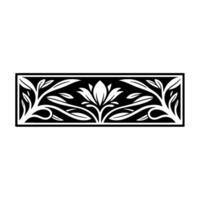 Elegant Botanical Border, Vintage Style - Vintage aesthetic vector