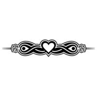Intricate Celtic Heart Border, Vintage vector