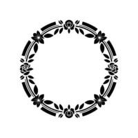 Elegant Floral Border, Vintage , Circular Motif - Rose vector