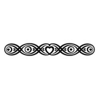 Intricate Celtic Heart Border, Vintage - Ornament vector