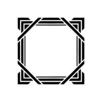 Geometric Deco Frame, Minimalist, Elegant Border - Background vector