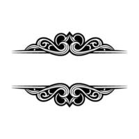 Elegant Black Ornamental Dividers, Vintage Elements - Line vector