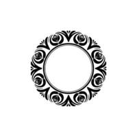 Intricate Ornamental Circle Frame, Vintage Style - Ornamentation - Floral vector