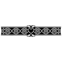 Elegant Floral Border, Vintage Element - Celtic - Ornament vector