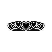 Elegant Heart Ornament, Vintage Element vector