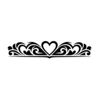 Intricate Heart Border, Vintage Elegance vector