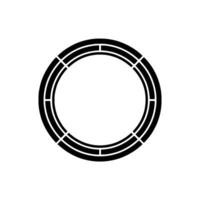 Geometric Circle Frame, Minimalist - Outline vector