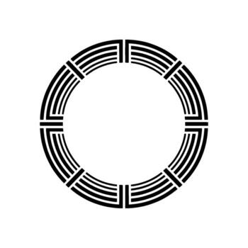 Geometric Circle Pattern, Minimalist, Abstract Symmetry vector