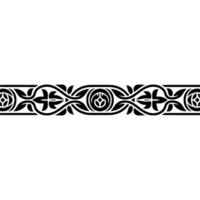 Intricate Celtic Border, Vintage Decorative Element - Textile vector