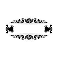 Elegant Romantic Border, Vintage Element vector