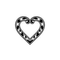Intricate Heart Ornament, Vintage Style vector