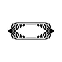 Elegant Rose Frame, Vintage , Minimalist Layout vector