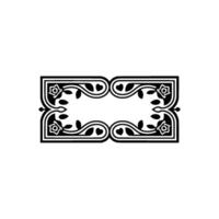 Elegant Floral Border, Vintage Element - Ornament, Decorative vector