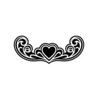 Intricate Heart Ornament, Vintage Elegance vector