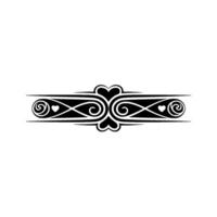 Elegant Black White Decorative Border with Hearts vector