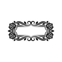 Elegant Rose Frame, Vintage, Decorative Border - Roses vector