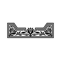 Art Deco Floral Border, Elegant Element - Ornamentation vector