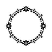 Elegant Floral Border, Vintage , Circular Frame - Wreath vector