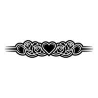 Intricate Celtic Heart Border, Vintage - Ornamental vector