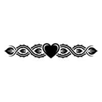 Intricate Heart Border, Decorative Element, Romantic vector