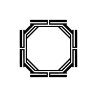 Geometric Octagon Frame, Minimalist , Modern Emblem - Abstract vector