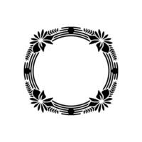 Elegant Circular Wreath Frame, Minimalist vector