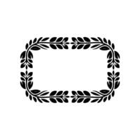 Elegant Botanical Frame, Vintage, Minimalist Border - Foliage vector