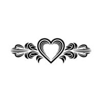 Elegant Heart Ornament, Vintage Element - Floral vector