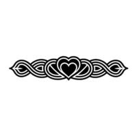 Celtic Knot Border with Heart Motif Elegant Symbolic vector