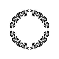 Elegant Laurel Wreath, Vintage , Circular Ornament vector