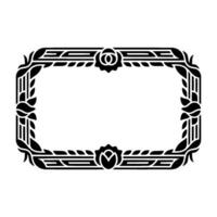 Art Deco Floral Frame Geometric Elegance - Ornament vector