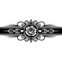 Elegant Black Rose Ornament, Vintage Element vector