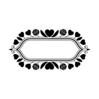 Elegant Floral Frame, Romantic Element vector