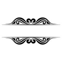 Elegant Black Swirl Border, Vintage Element - Line vector