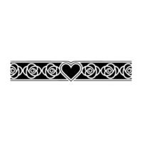 Celtic Rose Border, Romantic Emblem, Decorative Element vector