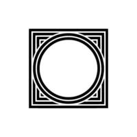 Geometric Circle Frame, Minimalist, Abstract Composition - Geometry vector