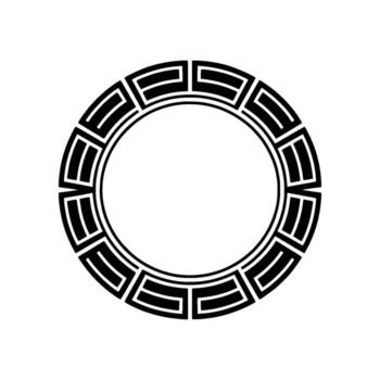 Geometric Circle Frame, Minimalist, Circular Motif - Template vector