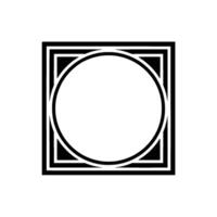 Minimalist Circular Frame, Geometric, Modern Emblem - Circle vector