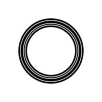 Minimalist Circular Emblem, Modern Element - Circle - Monochrome vector