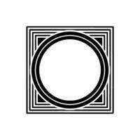 Geometric Circle Frame, Minimalist, Abstract vector