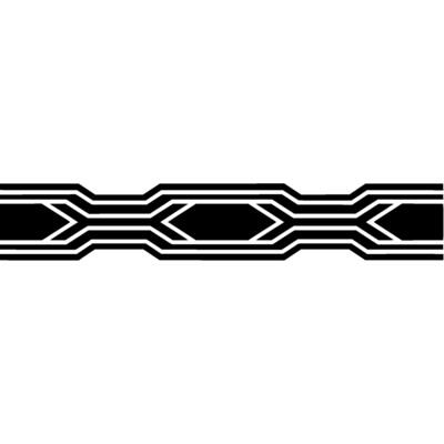 Geometric Deco Border, Minimalist, Subtle Texture - Pattern - Linear