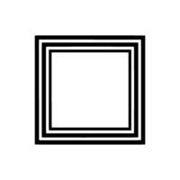 Minimalist Square Frame, Negative Space, Modern vector