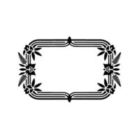 Art Deco Botanical Frame Elegant Vintage Element vector