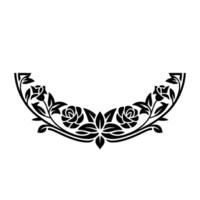 Elegant Floral Border, Vintage, Decorative Element - Ornamental, Laurel vector