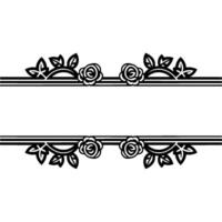 Elegant Floral Border, Vintage, Minimalist Layout vector