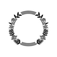 Elegant Floral Frame, Vintage Botanical Border - Wreath vector