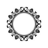 Elegant Vintage Frame, Decorative Floral Border vector